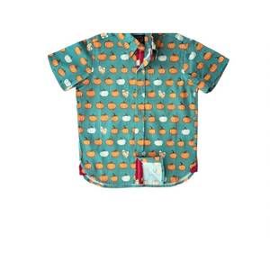 NEW TUKTUK DESIGNS boy's pumpkin spice short sleeve shirt in sage green